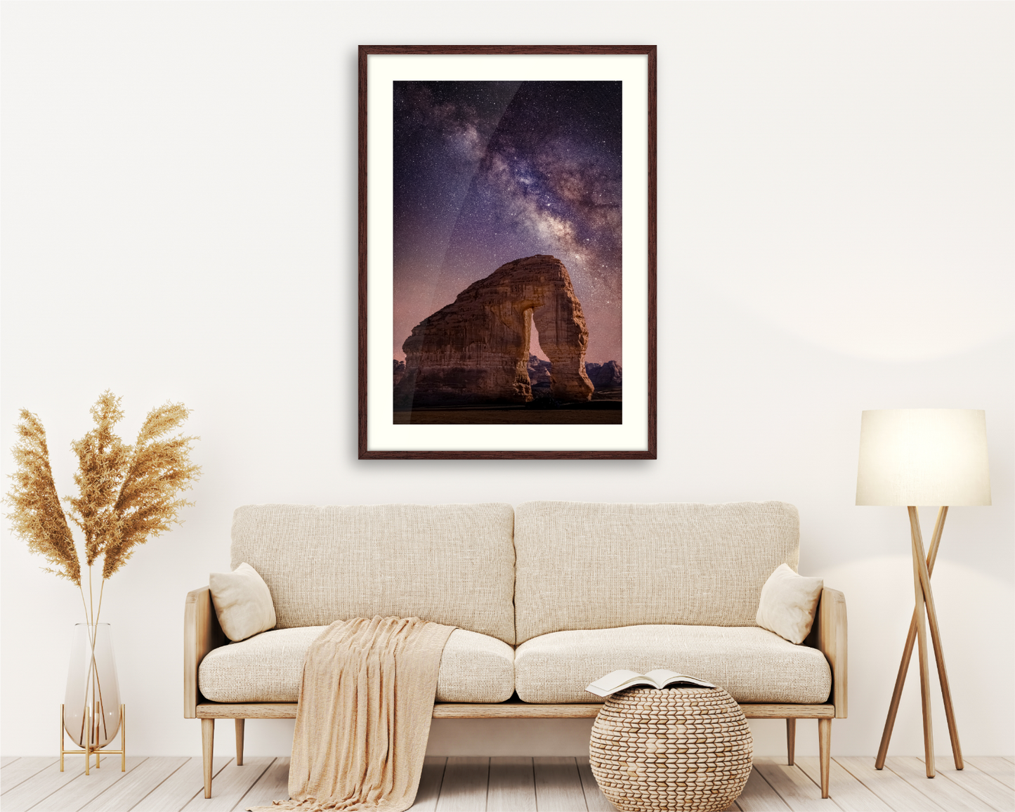 Saudi Arabia, The Milky Way at The Giant Elephant Rock in Al-Ula