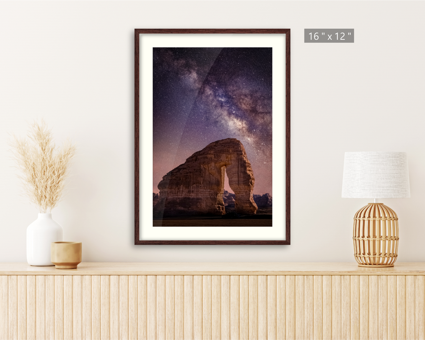Saudi Arabia, The Milky Way at The Giant Elephant Rock in Al-Ula