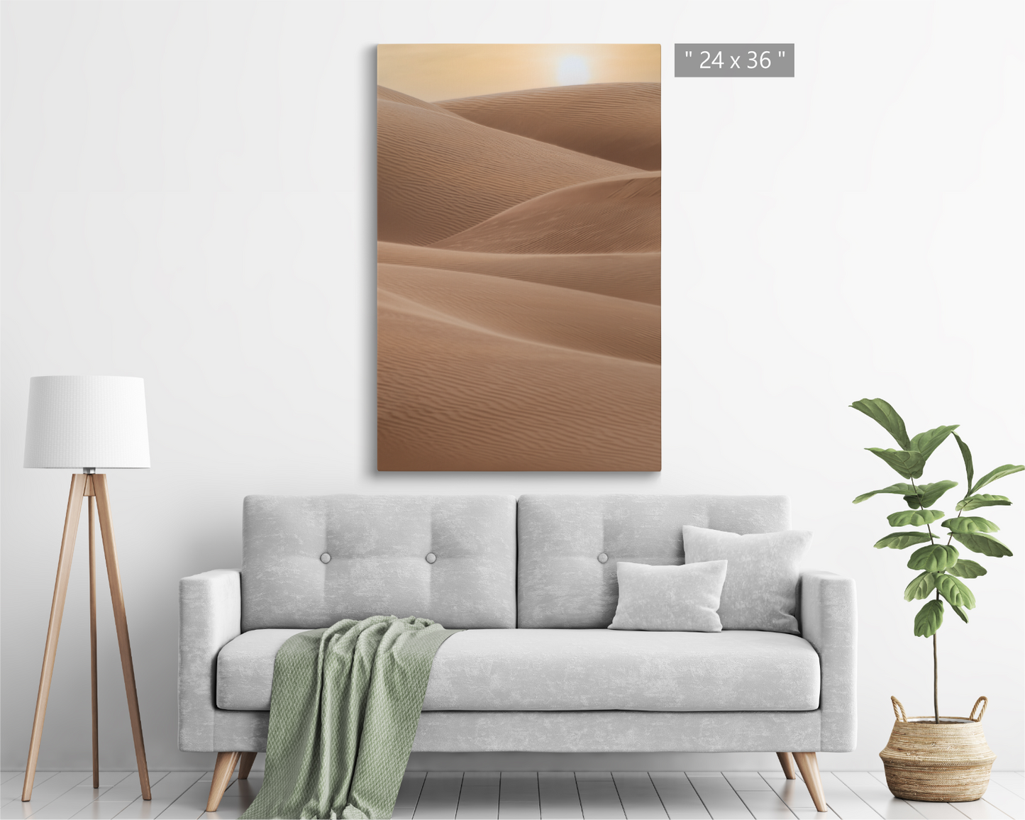 UAE, Sunset in Arabian Desert with Dunes in Dubai
