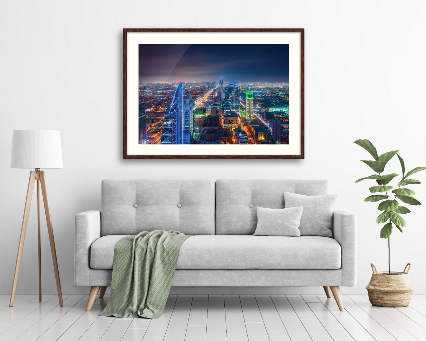 Saudi Arabia, Landscape at night in Riyadh