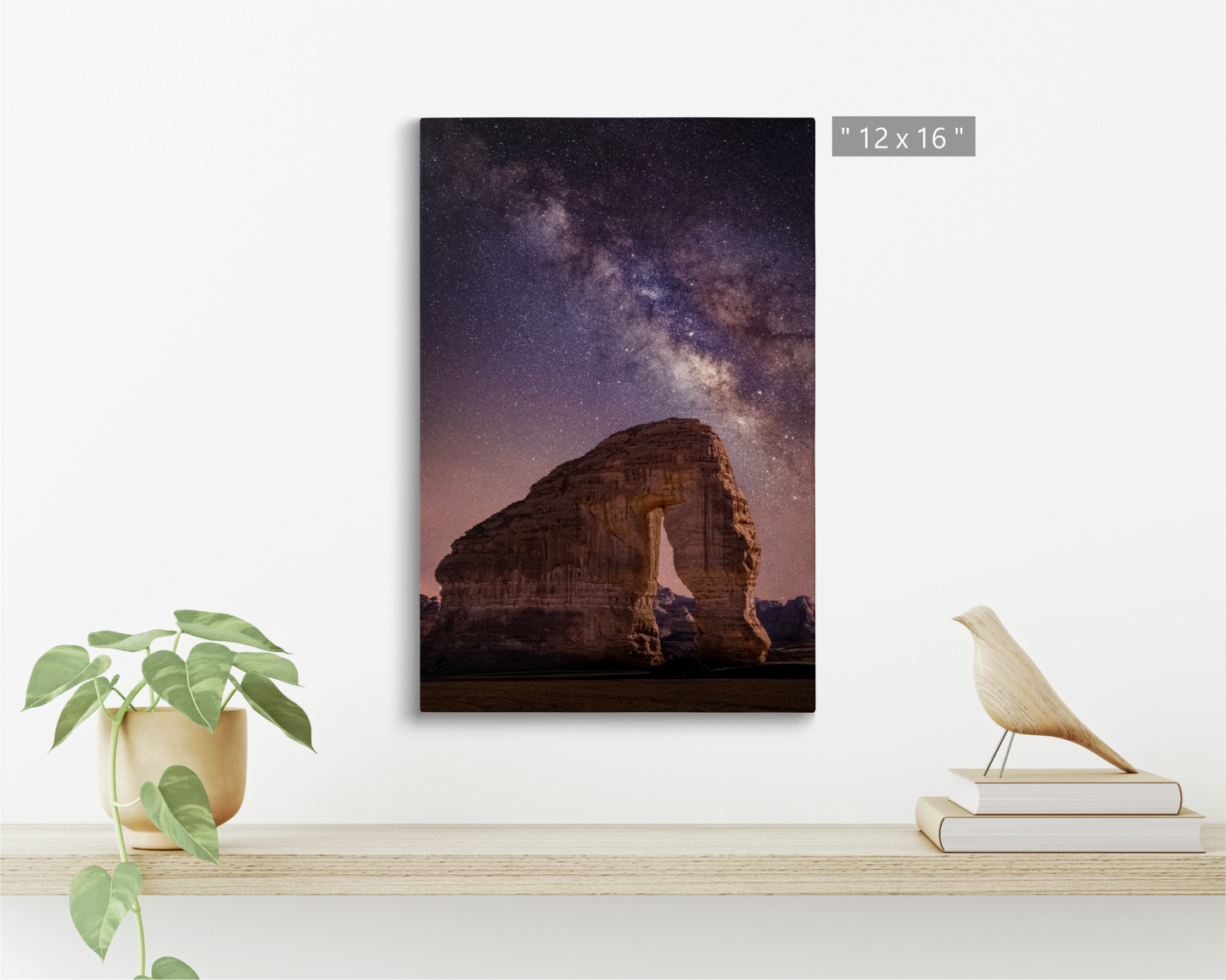 Saudi Arabia, The Milky Way at The Giant Elephant Rock in Al-Ula