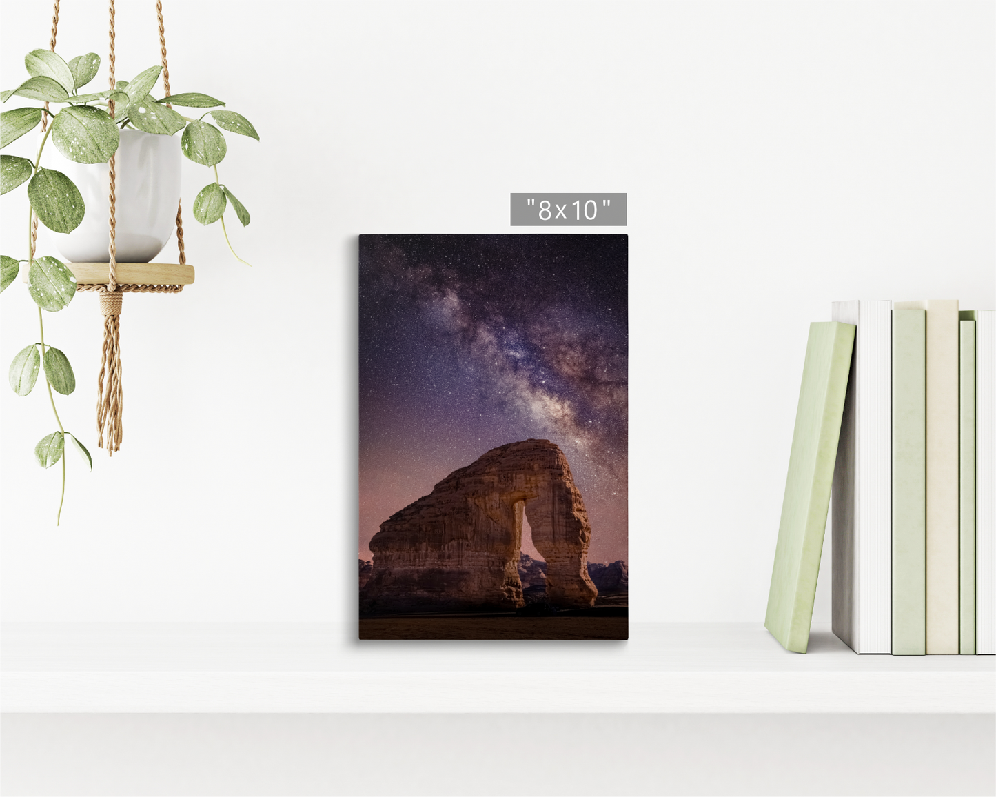 Saudi Arabia, The Milky Way at The Giant Elephant Rock in Al-Ula