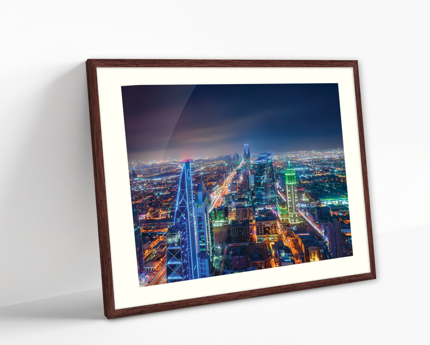 Saudi Arabia, Landscape at night in Riyadh