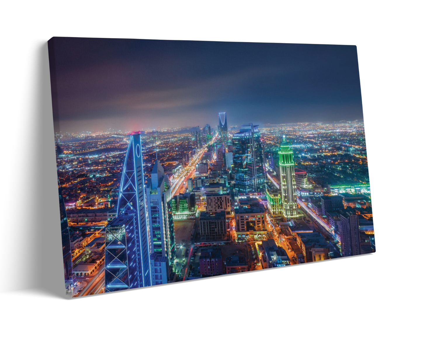 Saudi Arabia, Landscape at night in Riyadh