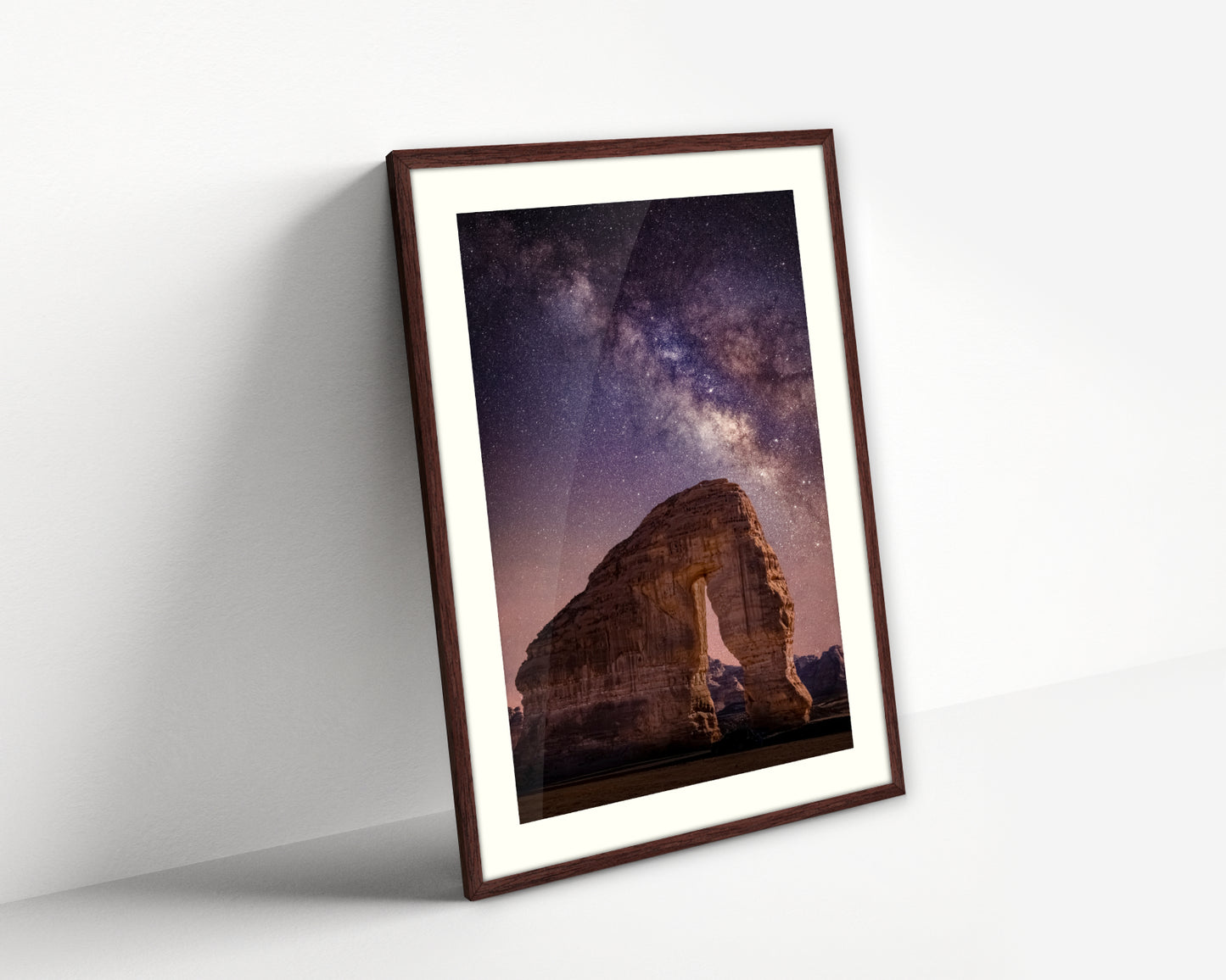 Saudi Arabia, The Milky Way at The Giant Elephant Rock in Al-Ula