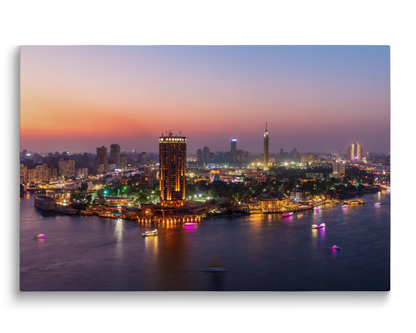 Egypt, Cairo Lights at Night