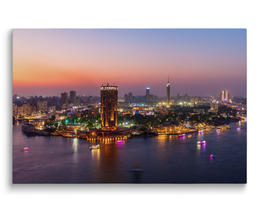 Egypt, Cairo Lights at Night