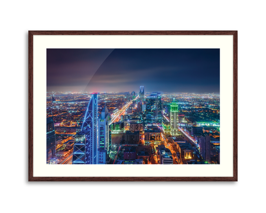Saudi Arabia, Landscape at night in Riyadh