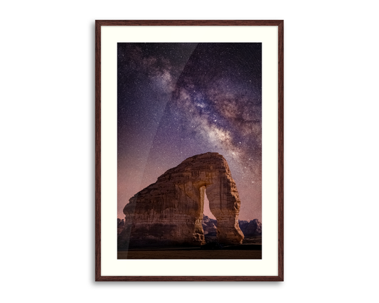 Saudi Arabia, The Milky Way at The Giant Elephant Rock in Al-Ula