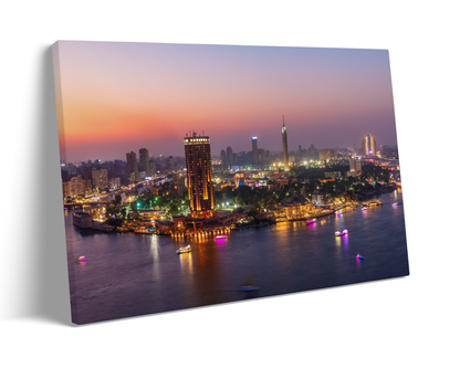 Egypt, Cairo Lights at Night